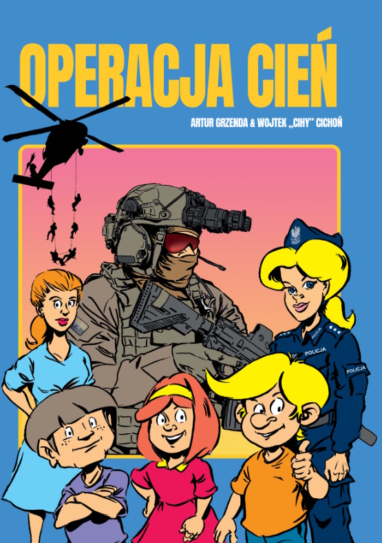 Okładka komiksu pt. Operacja Cień. 