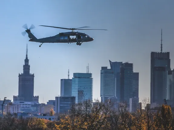 śmigłowce policyjne w akcji
