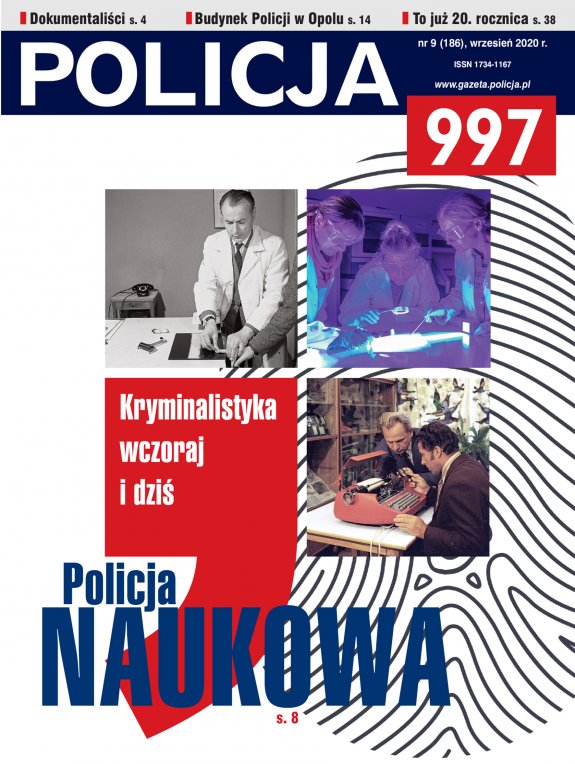 okładka miesięcznika Policja 997 wrzesień 2020 roku