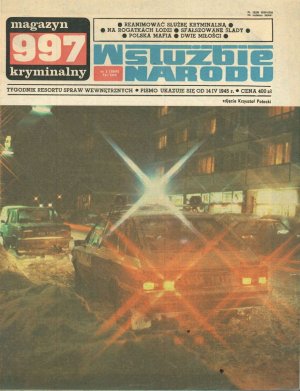 Skan okładki połączonych numerów W służbie narodu i Magazyn kryminalny 997 ze stycznia 1990 roku