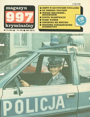 Skan okładki Magazyn Kryminalny 997 z lipca 1990 roku