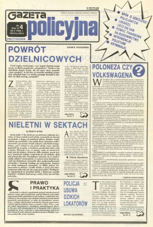 Skan okładki gazeta policyjna z 1995 roku