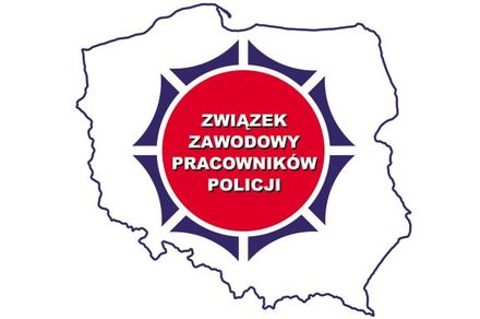 Przewodniczące związku i logo związku pracowników cywilnych policji