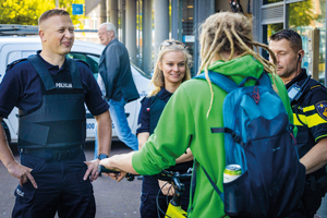 policjanci na wakacyjnej służbie w Holandii