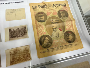 ilustracja starej gazety francuskiej z wizerunkami dowódców wojsk