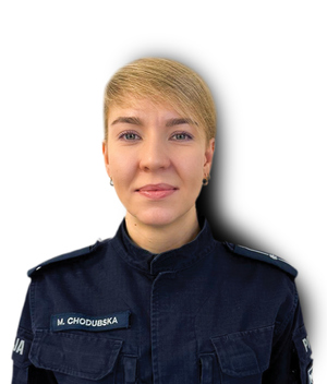 mł. asp. Monika Chodubska jej portret