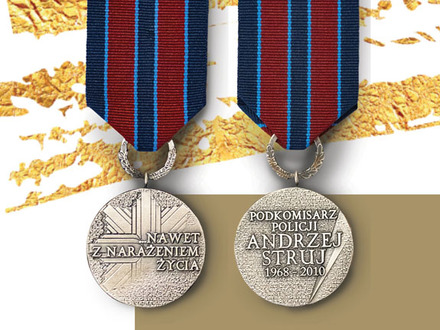 Medal imienia podkomisarza Policji Andrzeja Struja.