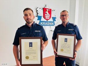 policjanci z historii w materiale