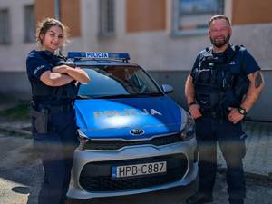 policjanci z historii w materiale