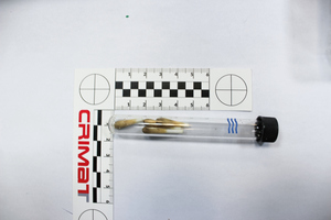 laborantka pracuje w laboratorium, bada ślady różne