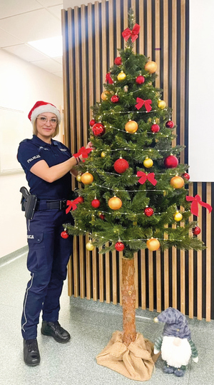 mł. asp. Justyna Woronowicz-Marzec z Posterunku Policji w Krynkach KPP w Sokółce. Policjantka zajęła trzecie miejsce w tegorocznym plebiscycie #SuperDzielnicowy