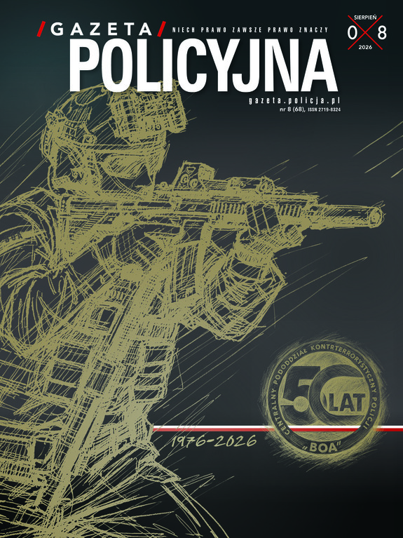 okładka gazety policyjnej numer sierpniowy